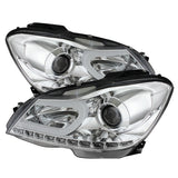 Spyder Mercedes Benz W204 C-Class 12-13 Projector Halogen Model- DRL Chrm PRO-YD-MBW20412-DRL-C - 5074256