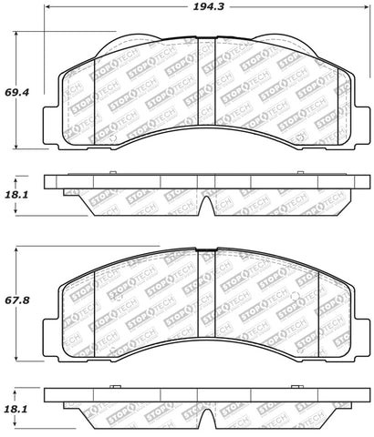 StopTech Street Select Brake Pads - Front/Rear - 305.14140