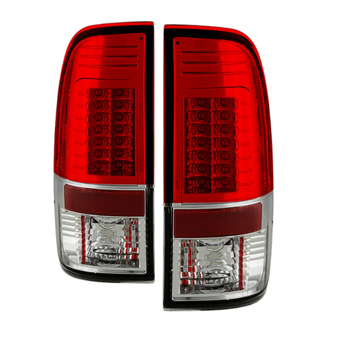 Spyder Ford Super Duty 08-15 Version 2 LED Tail Lights Red Clear ALT-YD-FS07-LED-G2-RC - 5029195