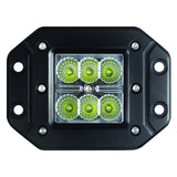 Hella Value Fit Flush Mount 3in 18W Cube Flood Beam LED Light - 357204021