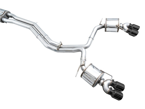 AWE Tuning 19-23 Audi C8 S6/S7 2.9T V6 AWD Touring Edition Exhaust - Diamond Black Tips - 3015-43107