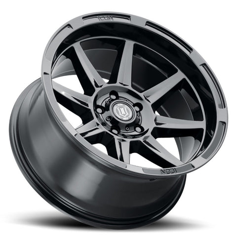 ICON Bandit 20x10 6x5.5 -24mm 4.5in BS 106.10mm Bore Gloss Black Wheel - 6020108345GB