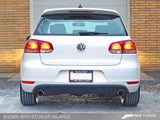 AWE Tuning Golf TDI (GTI Style) Performance Exhaust - Diamond Black Slash Cut Tips - 3015-33036