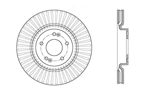 StopTech Drilled Sport Brake Rotor - 128.50028R