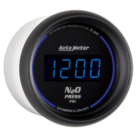 Autometer Ultra-Lite 2-1/16in 1600 PSI Digital Nitrous Pressure Gauge - Black - 6974