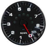 Autometer Spek-Pro Gauge Tachometer 5in 8K Rpm W/Shift Light & Peak Mem Black/Chrome - P238318