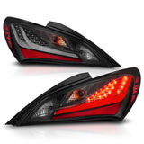 ANZO 10-13 Hyundai Genesis 2DR LED Taillights Smoke - 321347