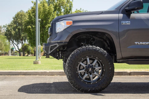 Addictive Desert Designs 2014+ Toyota Tundra Stealth Fighter Front Bumper w/Winch Mount & Sensors - F741422860103