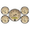 Autometer Antique Beige 5-Gauge Kit 3-1/8in Electrical Speedometer 190KPH - 1809-M