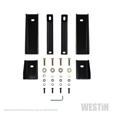 Westin 2019 Chevrolet Silverado/Sierra 1500 Crew Cab E-Series 3 Nerf Step Bars - Black - 23-4135