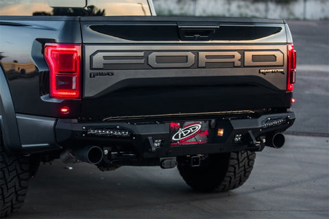 Addictive Desert Designs 17-18 Ford F-150 Raptor HoneyBadger Rear Bumper w/ 10in SR LED Mounts - R117321430103