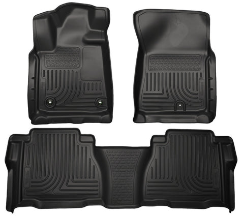 Husky Liners 12-13 Toyota Tundra Weatherbeater Black Front & 2nd Seat Floor Liners - 99591