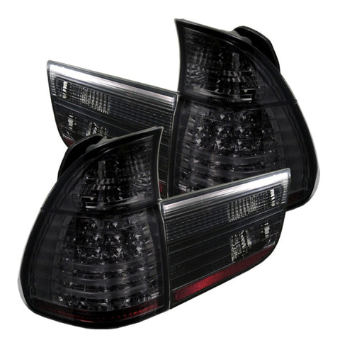 Spyder BMW E53 X5 00-06 4PCS LED Tail Lights Smoke ALT-YD-BE5300-LED-SM - 5000828