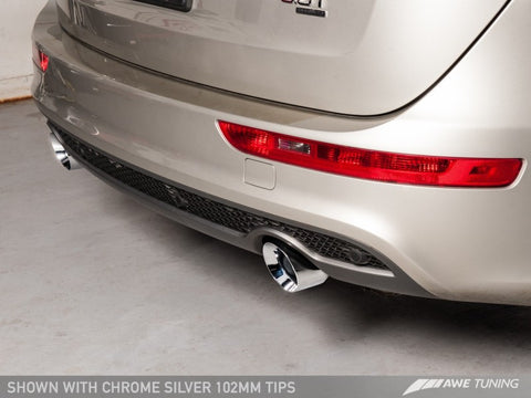AWE Tuning Audi 8R Q5 3.2L Non-Resonated Exhaust System (Downpipe-Back) - Polished Silver Tips - 3020-32018