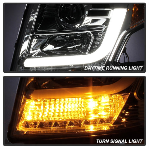 Spyder Chevy Tahoe / Suburban 2015 -2016 Projector Headlights - DRL LED - Chrome PRO-YD-CTA15-DRL-C - 5082534