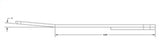 RockJock Antirock Fabricated Steel Sway Bar Arms 21in Long Slight Outward Bend w/ Stickers Pair - RJ-232200-101