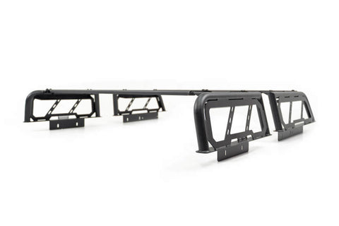 DV8 Offroad 07-23 Toyota Tundra / 09-23 Ford F150 Raptor MTO Series Bed Rack -  2pc Adj. - RRUN-03