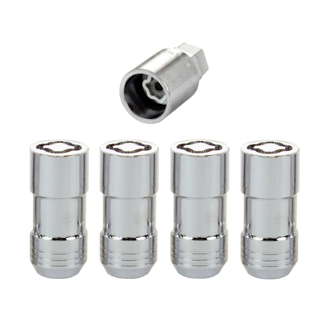 McGard Wheel Lock Nut Set - 4pk. (Cone Seat) M14X1.5 / 21mm & 22mm Dual Hex / 1.965in. L - Chrome - 24210