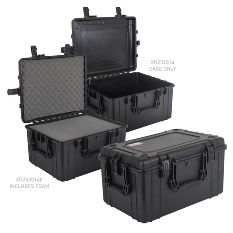 Go Rhino XVenture Gear Hard Case w/Foam - Extra Large 25in. / Lockable / IP67 - Tex. Blk - XG252014F