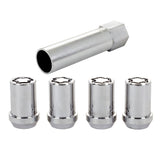 McGard Wheel Lock Nut Set - 4pk. (Tuner / Cone Seat) M12X1.5 / 13/16 Hex / 1.24in. Length - Chrome - 25257