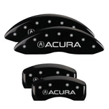 MGP 4 Caliper Covers Engraved Front & Rear Acura Black Finish Silver Char 2017 Acura ILX - 39020SACUBK