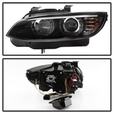 Spyder 08-10 BMW F92 3 Series Projector Headlights - LED DRL - Black (PRO-YD-BMWE9208-DRL-BK) - 5085184