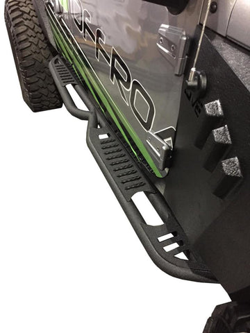 DV8 Offroad 07-18 Jeep Wrangler JK Rock Slider Steps (4 Door Only) - SRSOTB-06