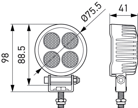 Hella ValueFit LED Work Light TR1700 LED MV CR LT - 357111002