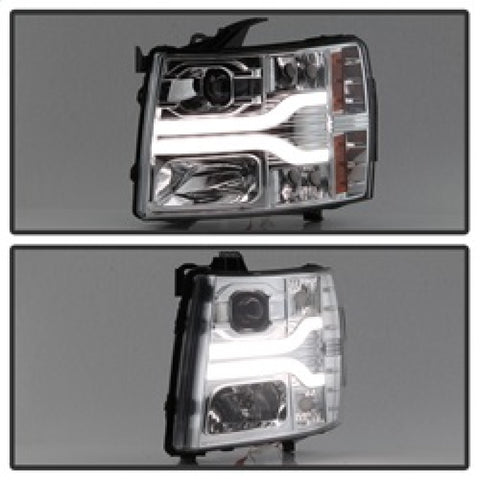 Spyder Chevy Silverado 1500 07-13 Version 3 Projector Headlights - Chrome PRO-YD-CS07V3-LBDRL-C - 5083616