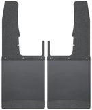 Husky Liners 09-16 Dodge Ram 1500/2500/3500 12in W Black Top & Weight Kick Back Front Mud Flaps - 17103