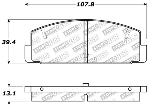 StopTech Performance 89-95 Mazda RX7 / 03-05 Mazda 6 Rear Brake Pads - 309.03320