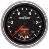Autometer Sport-Comp II Fuel Pressure Gauge 2 5/8in 15PSI Stepper Motor w/ Peak & Warn - 7661
