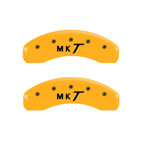 MGP 4 Caliper Covers Engraved Front Lincoln Engraved Rear MKT Yellow finish black ch - 36015SLMTYL