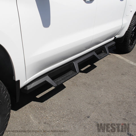 Westin 2019 Chevrolet Silverado / GMC Sierra 1500 Crew Cab Drop Nerf Step Bars - Textured Black - 56-14135