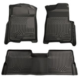 Husky Liners 08-10 Ford SD Crew Cab WeatherBeater Combo Black Floor Liners (w/o Manual Trans Case) - 98381