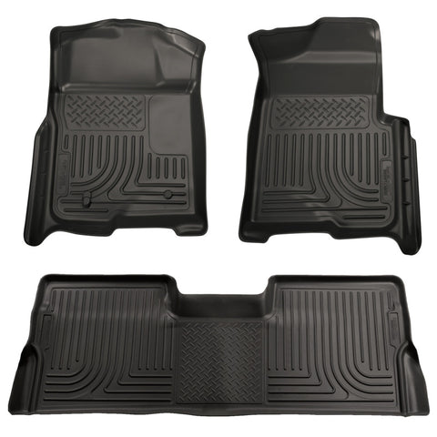 Husky Liners 09-12 Honda Pilot (All) WeatherBeater Combo Black Floor Liners (One Piece for 2nd Row) - 98421