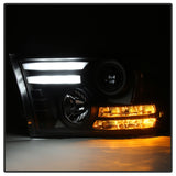 Spyder Dodge Ram 09-12 Projector Headlights Light Bar DRL Black PRO-YD-DR09-LBDRL-BK - 5081001