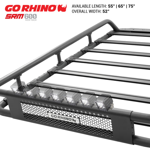 Go Rhino SRM 600 Basket Style Roof Rack 55in. - Tex. Blk - 5936055T