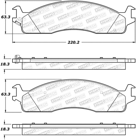 StopTech Street Brake Pads - 308.09650