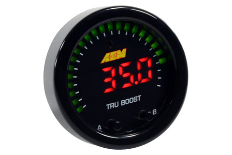 AEM X-Series Tru-Boost Controller Gauge w/ Boost Control Solenoid 80PSIg Internal MAP Sensor - 30-0352