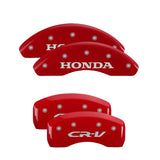 MGP 4 Caliper Covers Engraved Front & Rear Honda Red finish silver ch - 20201SHONRD