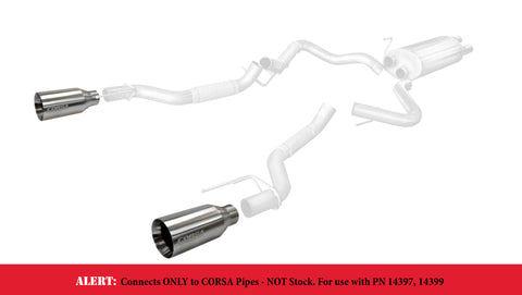 Corsa 2017 Ford F-150 Raptor 3in Inlet / 5in Outlet Satin Polished Tip Kit (For Corsa Exhaust Only) - 14051