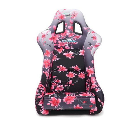 NRG FRP Bucket Seat PRISMA Japanese Cherry Blossom Edition W/ Pink Pearlized Back - Medium - FRP-303-SAKURA