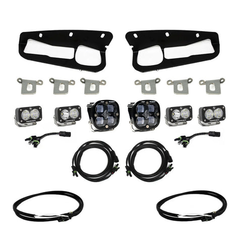 Baja Designs 2021+ Ford Bronco Clear SAE Fog Pocket Kit w/Upfitter - 447761UP