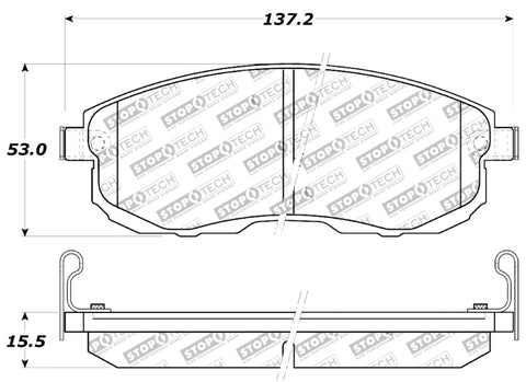 StopTech Performance 02-04 Infiniti I30/I35 / 02-06 Nissan Altima Front Brake Pads - 309.08151