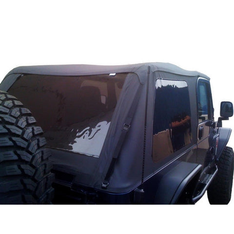 Rampage 2004-2006 Jeep Wrangler(TJ) LJ Unlimited Frameless Soft Top Kit - Black Diamond - 109635