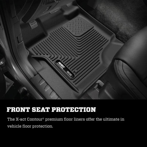 Husky Liners 15-17 Ford F-150 SuperCrew X-Act Contour Black 2nd Seat Floor Liners (Full Coverage) - 53491