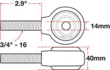 SPC Performance XAXIS Rod End Ball Joint - 15785