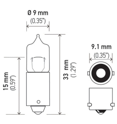 Hella Bulb H20W 12V 20W Ba9S T275 - H20W