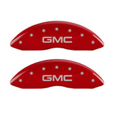 MGP 4 Caliper Covers Engraved Front & Rear GMC Red Finish Silver Char 2011 GMC Savana 2500 - 34211SGMCRD